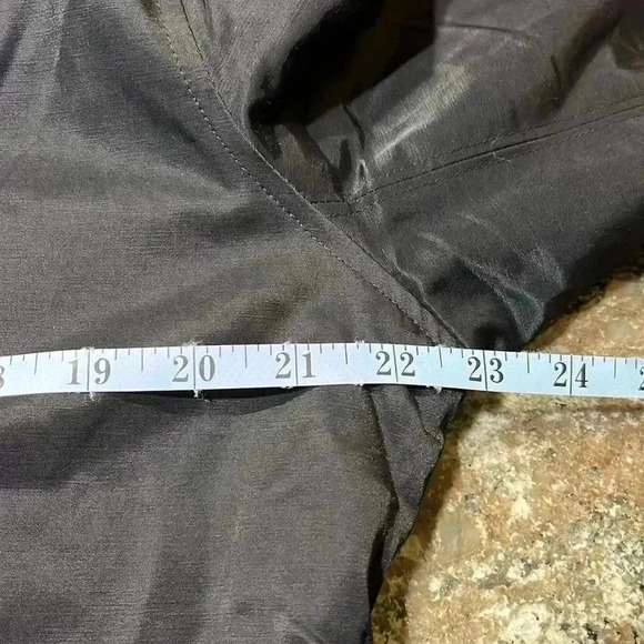 EUC Eileen Fisher Funnel Neck Long Asymmetrical Coat Jacket Fleece Lined Sz L - Picture 6 of 12